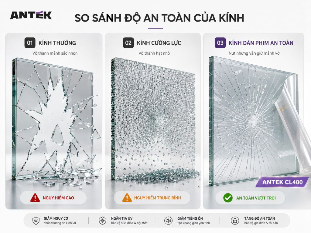 Phim chống vỡ kính có thay thế kính an toàn không